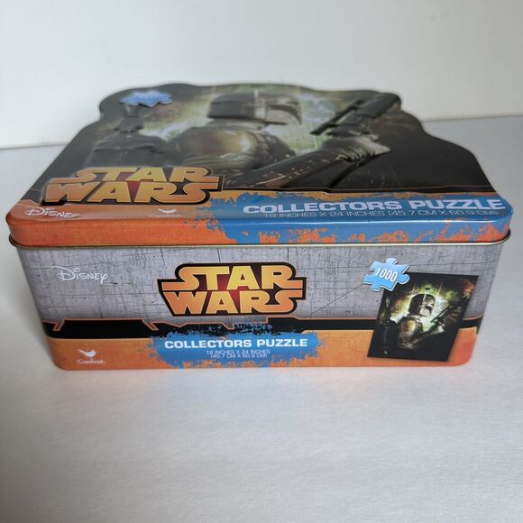 NEW Jigsaw Puzzle Disney Star Wars Boba Fett 1000pc Tin Box Collectors Tin - Picture 4 of 5